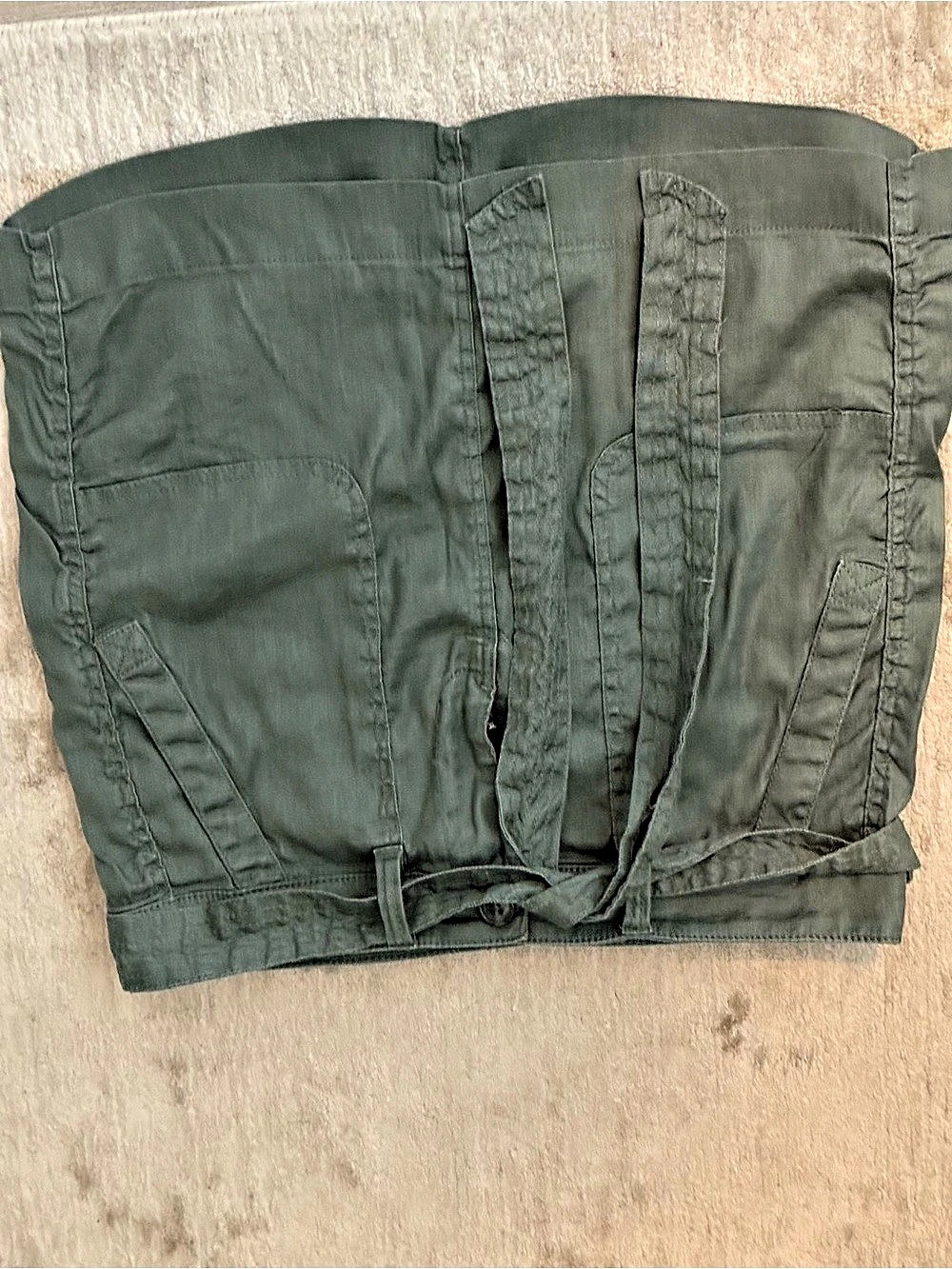 Liverpool Los Angeles Utility Skirt Women's Olive Green Waist 27